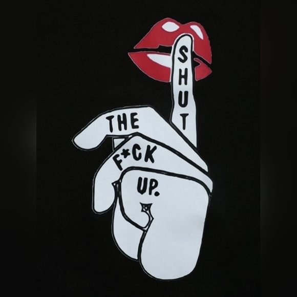 NWT Graphic design T-shirt STFU!! - Picture 3 of 3